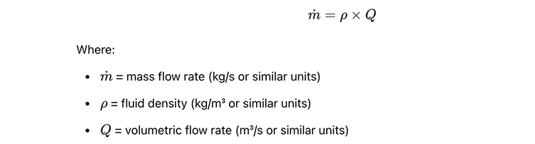 Formule du débit massique